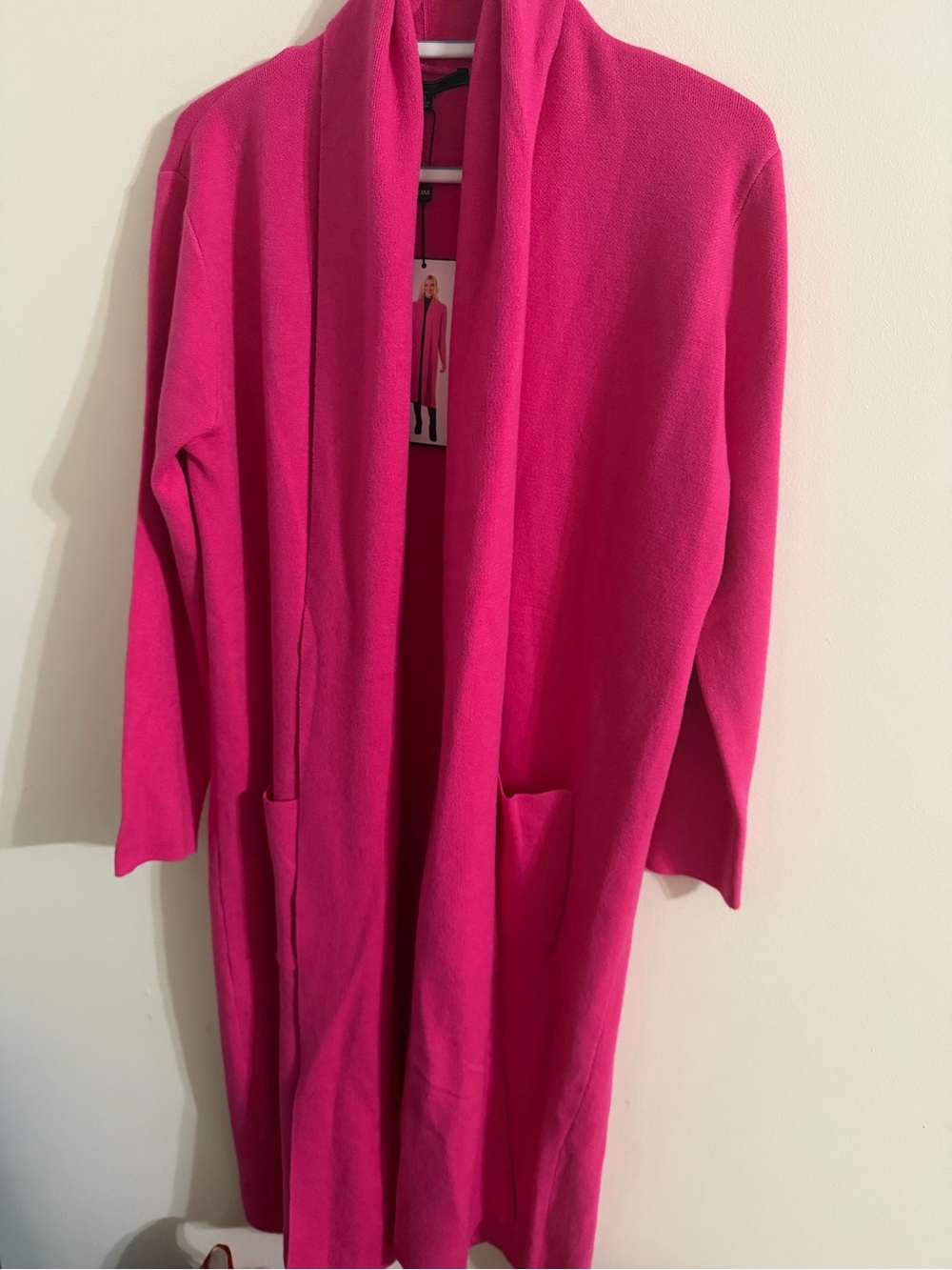 Max Sport Long Cardigan Women's Size M Color Pink Coat Jacket Sweater
